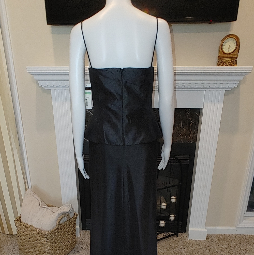 CACHET BLACK SHANTUNG 2 PC. DRESS W/ JACKET 8 - Picture 7 of 11